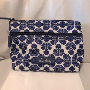 Vera Bradley Large Cosmetics Bag in Colbalt Tile